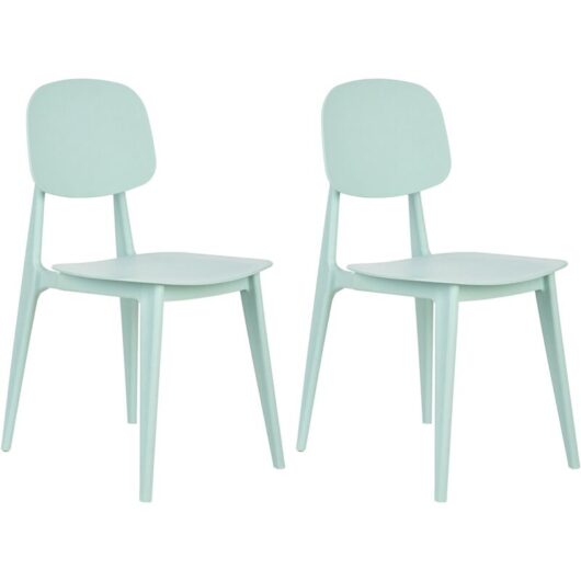 Set of 2 Garden Chairs KATTAVIA Mint Green