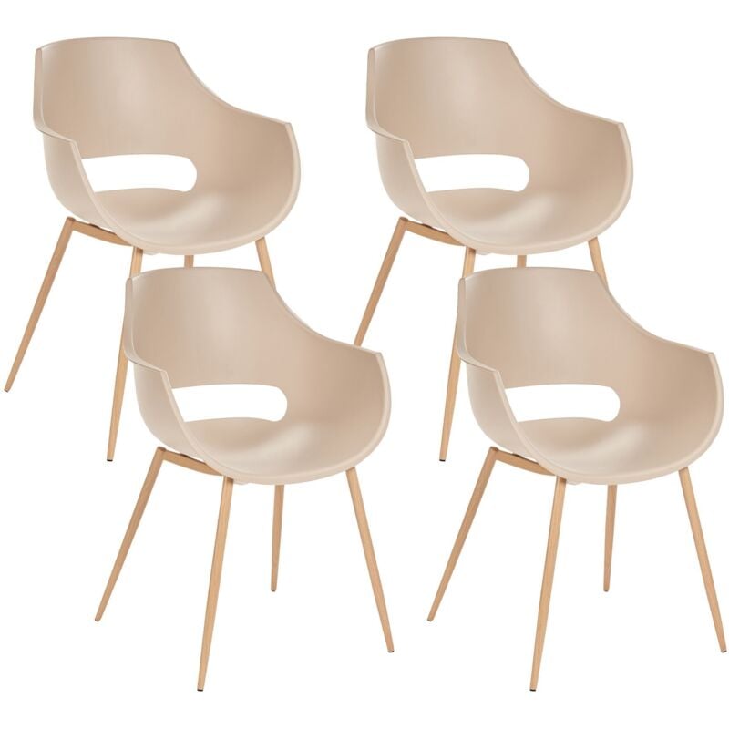 Set of 4 Dining Chairs MILLERS Beige