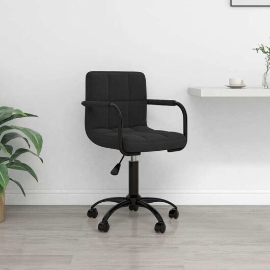 Swivel Office Chair Black Velvet vidaXL