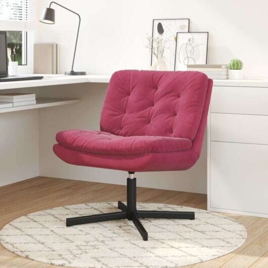 Swivel Relaxing Chair Other Wine red 63 x 75 x 76 cm Velvet Vidaxl