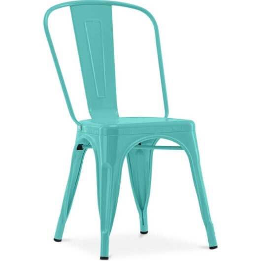Tolix Style - Dining Chair - Industrial Design - Steel - New Edition - Stylix Pastel green