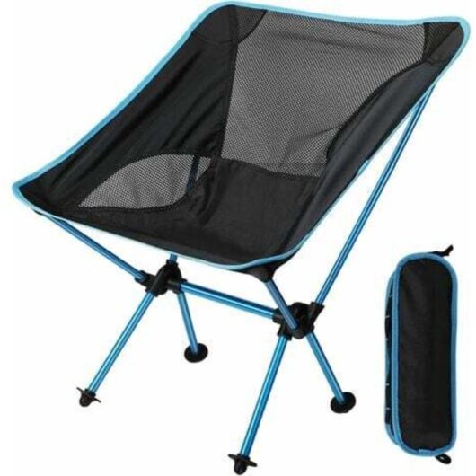 Ultra-lightweight camping chair, fishing chair, folding chair, compact portable chair with carrying bag for outdoor activities, camping, barbecues,