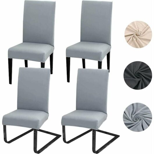 Universal Stretch Chair Covers - Modern - Gray