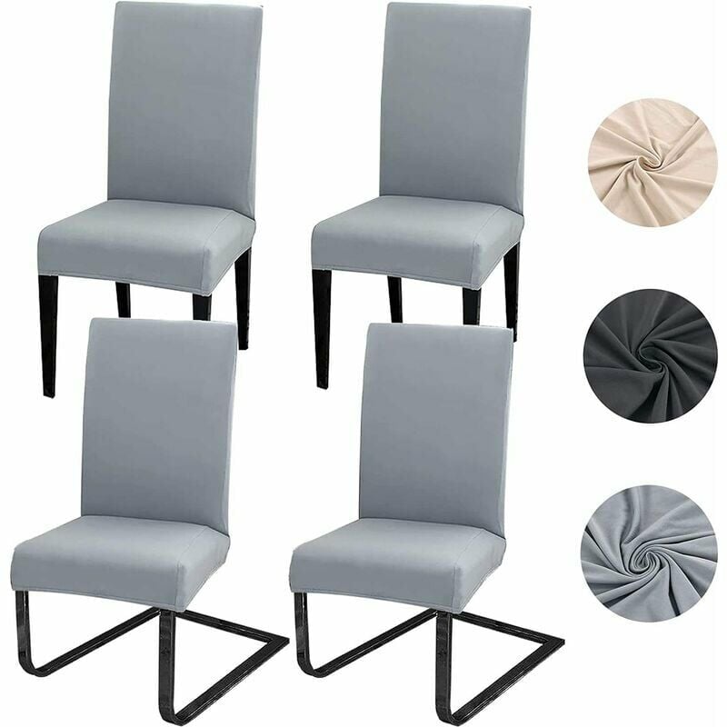 Universal Stretch Chair Covers - Modern - Gray