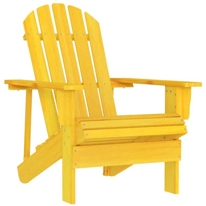 Vidaxl - Garden Adirondack Chair Solid Fir Wood Yellow