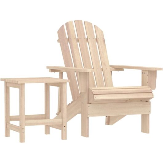 Vidaxl - Garden Adirondack Chair with Table Solid Fir Wood
