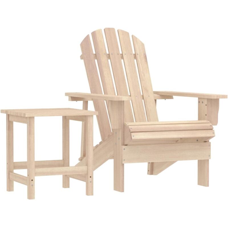 Vidaxl - Garden Adirondack Chair with Table Solid Fir Wood