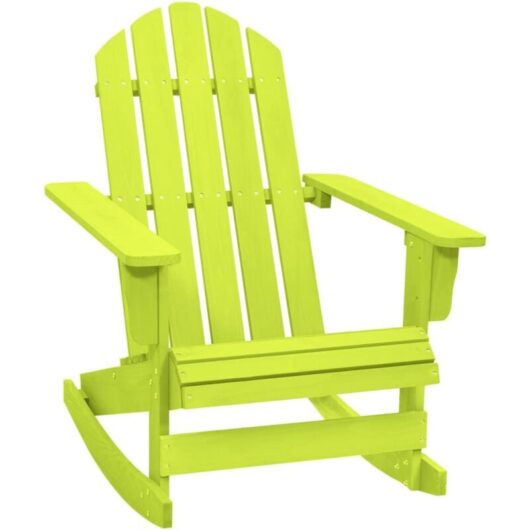 Vidaxl - Garden Adirondack Rocking Chair Solid Fir Wood Green