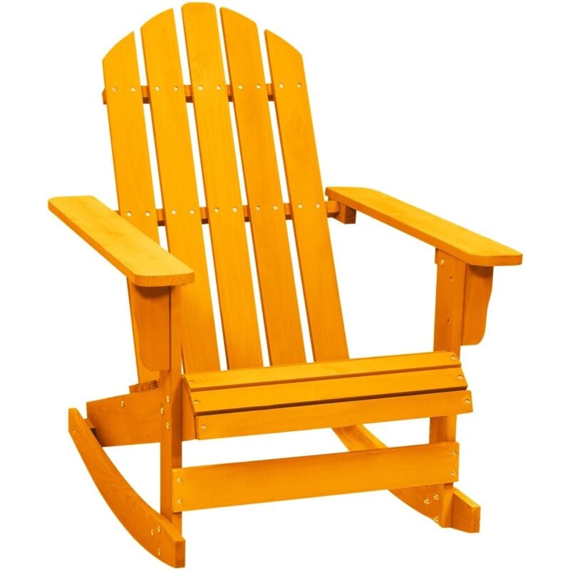 Vidaxl - Garden Adirondack Rocking Chair Solid Fir Wood Orange