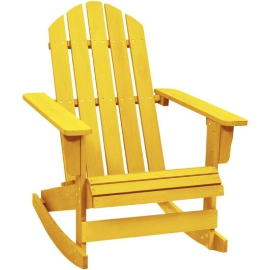 Vidaxl - Garden Adirondack Rocking Chair Solid Fir Wood Yellow