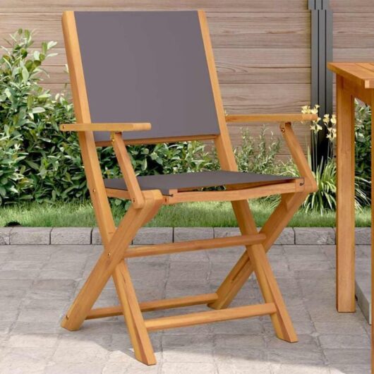 Vidaxl - Garden Chairs 2 pcs Anthracite Solid Wood Acacia and Fabric