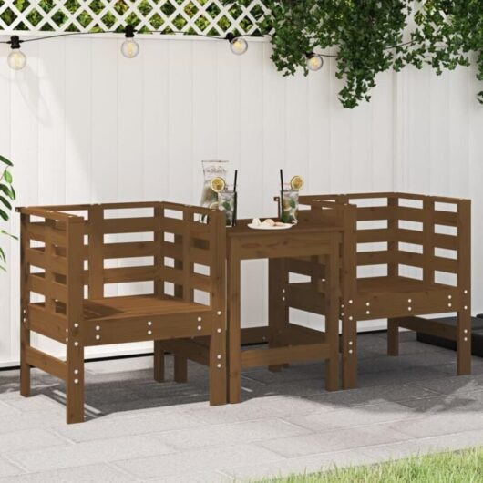 Vidaxl - Garden Chairs 2 pcs Honey Brown 61.5x53x71 cm Solid Wood Pine
