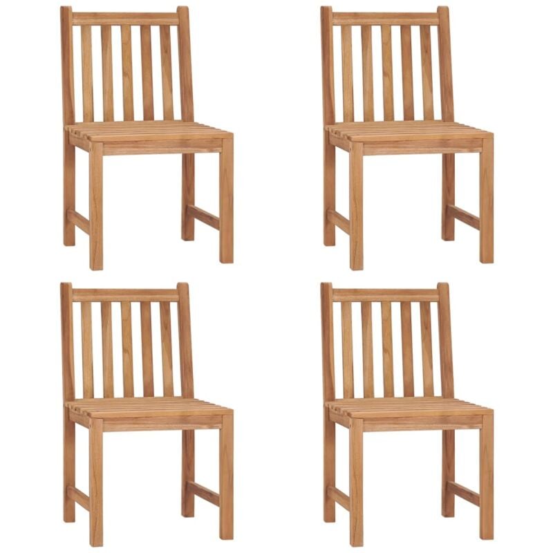 Vidaxl - Garden Chairs 4 pcs Solid Teak Wood