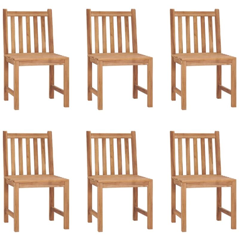 Vidaxl - Garden Chairs 6 pcs Solid Teak Wood