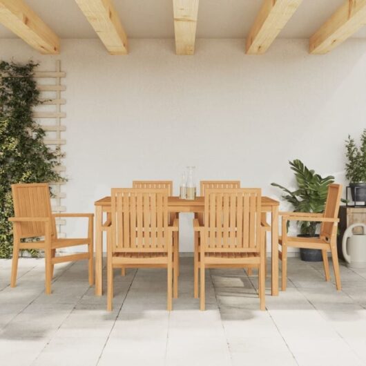 Vidaxl - Stackable Garden Chairs 6 pcs 56.5x57.5x91 cm Solid Wood Teak