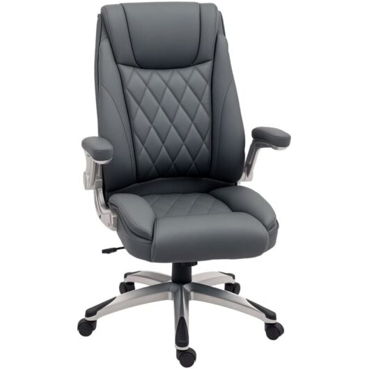 Vinsetto - High Back Executive Office Chair Home Swivel Dark Grey
