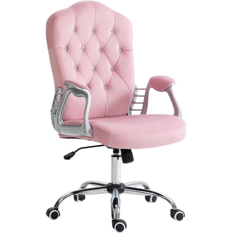 Vinsetto - Home Office Chair with Adjustable Height Tilt Function Pink
