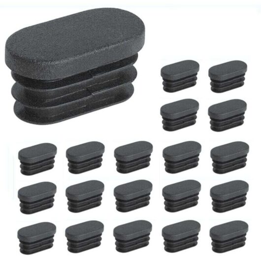 100pcs 15x30mm plastic end caps for furniture leg tubes, oval chair leg end caps, plastic caps for oval tubes
