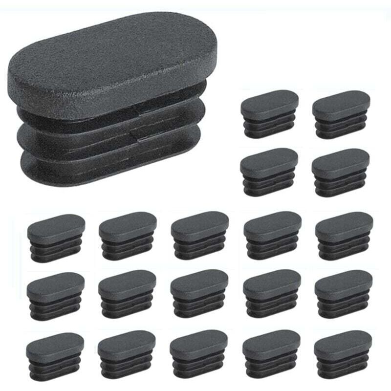 100pcs 15x30mm plastic end caps for furniture leg tubes, oval chair leg end caps, plastic caps for oval tubes