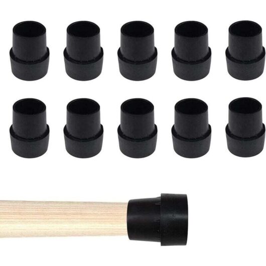 10pcs Black Chair Leg Caps, Chair Leg Protectors, Chair Leg Protectors, Chair Leg Covers for Round Chair Legs with a Diameter of 2.5cm