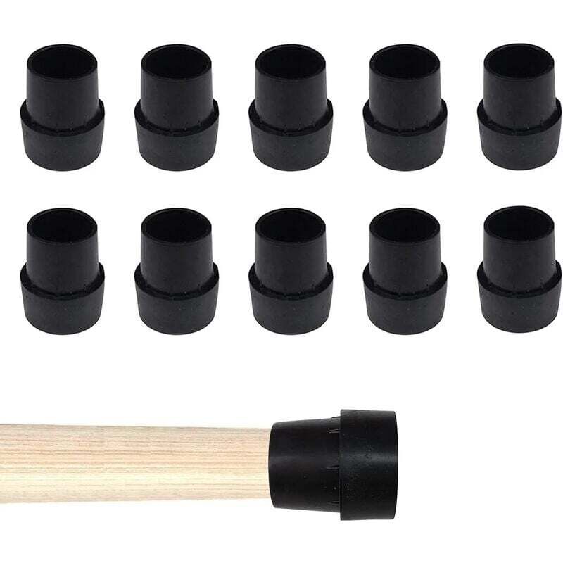 10pcs Black Chair Leg Caps, Chair Leg Protectors, Chair Leg Protectors, Chair Leg Covers for Round Chair Legs with a Diameter of 2.5cm