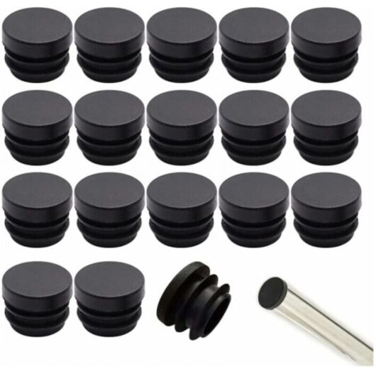 16mm Chair Leg Caps, 32pcs Round Plastic Chair Leg Caps, Chair Tube Caps, Chair Leg Protectors