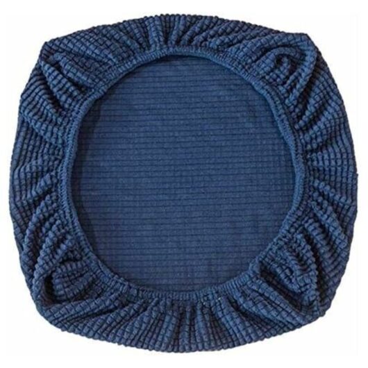 2-Piece Stretch Spandex Chair Covers - Washable - For Office Chairs, Dining Room, Bar, Wedding Decor (Dark Blue)