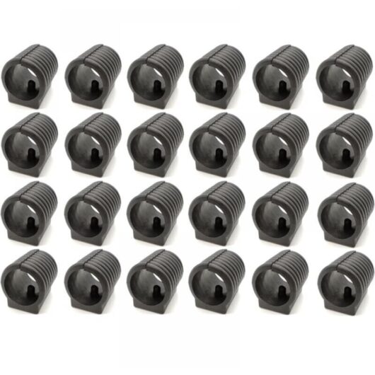 24 pieces furniture feet, plastic chair tube clamps, plastic chair leg caps for U-shaped chair legs, round tube clamps Ymyny