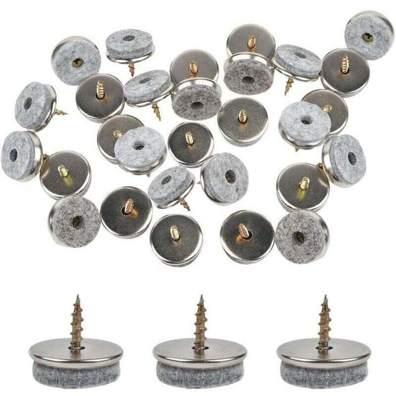 30-Pack Chair Glides, 18mm Diameter. These furniture glides with 5mm thick felt pads provide ideal protection for chair legs and are easy to install