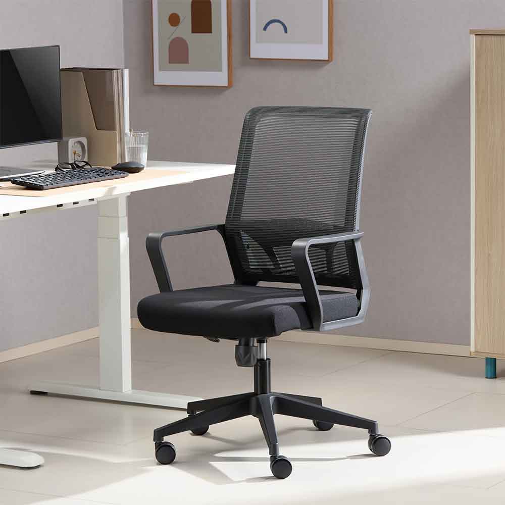 Alpine Fabric Home And Office Chair - Black