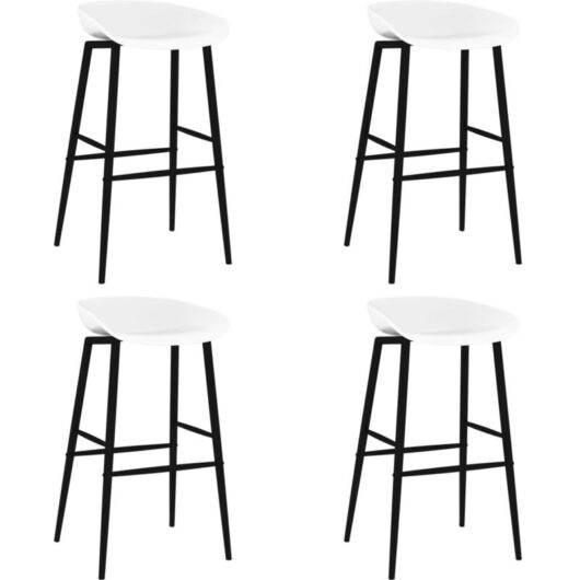 Bar Chairs 4 pcs White vidaXL