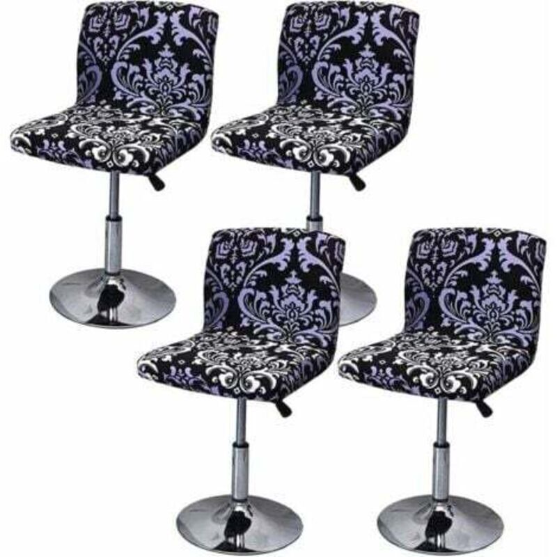 Bar stool cover with extendable backrest for swivel dining chair (Color: 5, Size: 4 pieces)