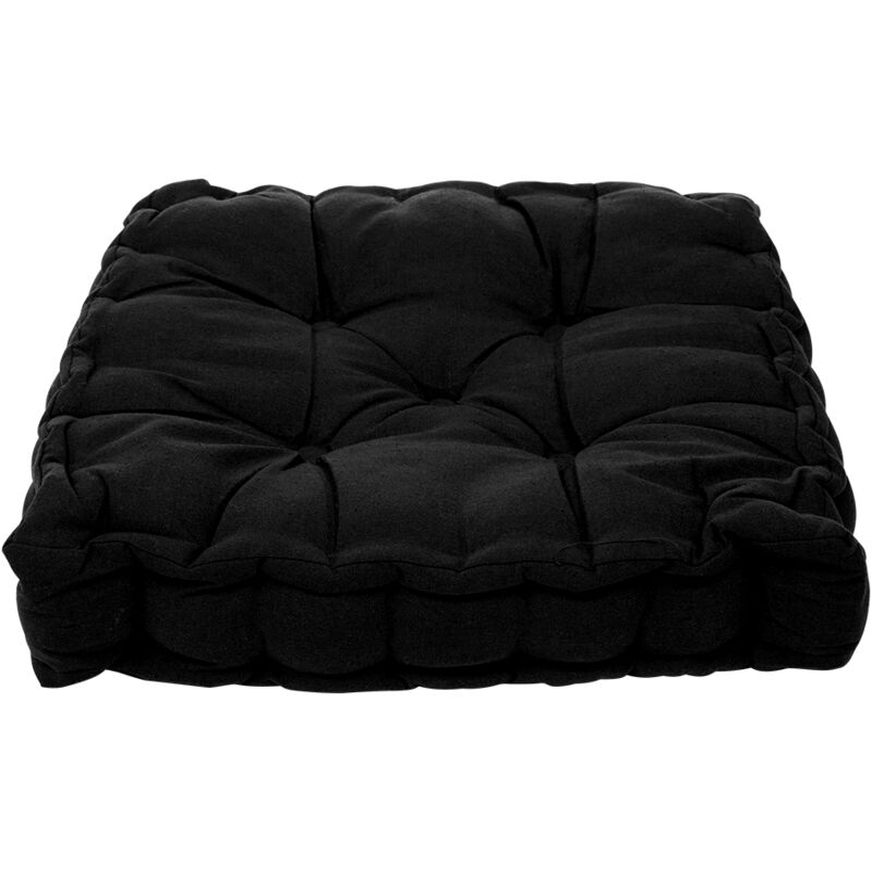 Black Garden Armchair Square Chair Booster Seat Cushion 45cm (W) x 45cm (D) x 10cm (H)