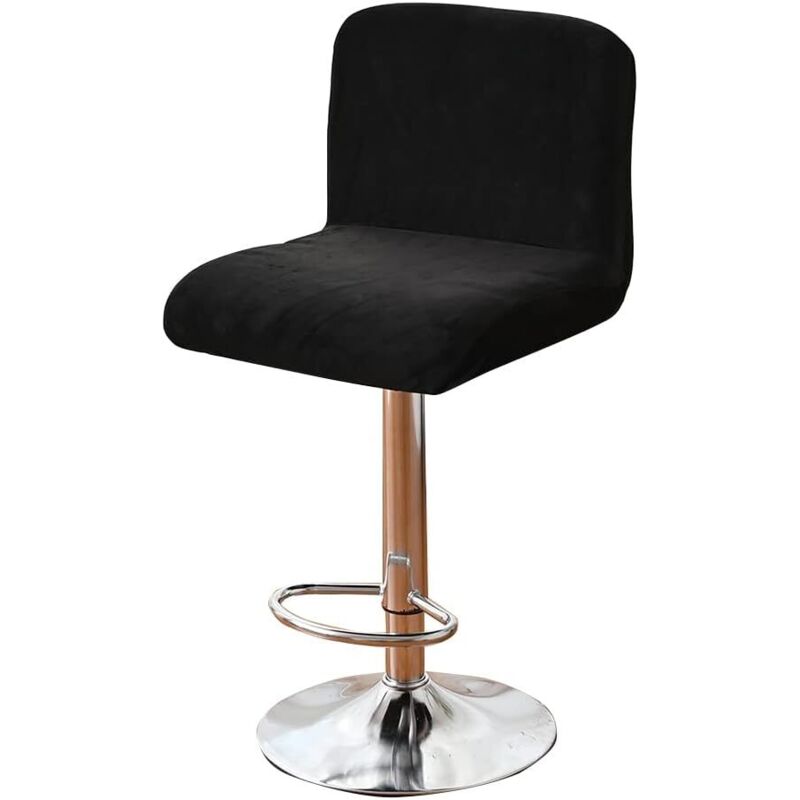 CCYKXA Bar Stool Covers, Chair Covers, 1 Piece, Stretchable Bar Stool Covers for Dining Room, Black