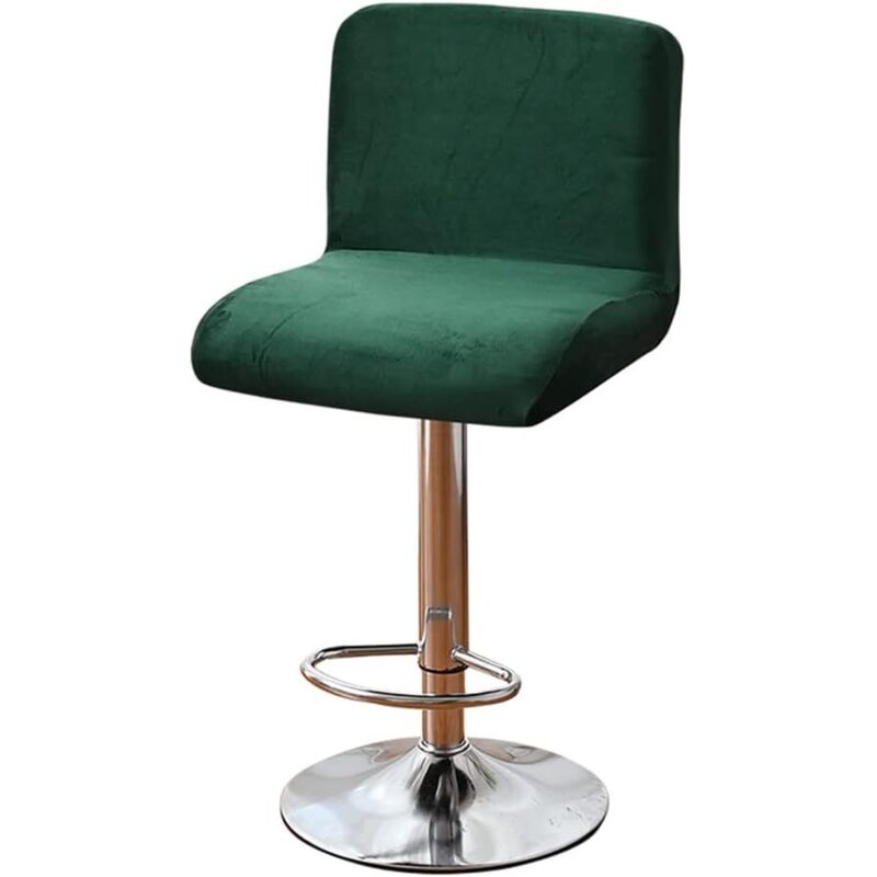 CCYKXA Bar Stool Covers, Chair Covers, 1 Piece, Stretchable Bar Stool Covers for Dining Room, Dark Green