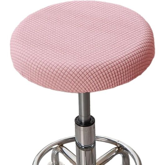 CCYKXA Rose Round Stool Cover, Round Chair Cover for Bar Stool, Soft Chair Protector, 30-36cm