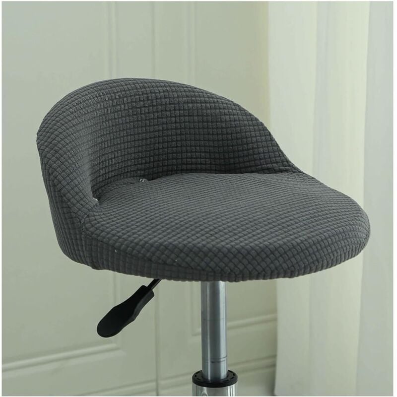 CCYKXA Round Swivel Bar Stool Cover with Small Backrest, Modern Irregular Moon Design, High Bar Stool Cover, Scandinavian Kitchen Chair Cover for
