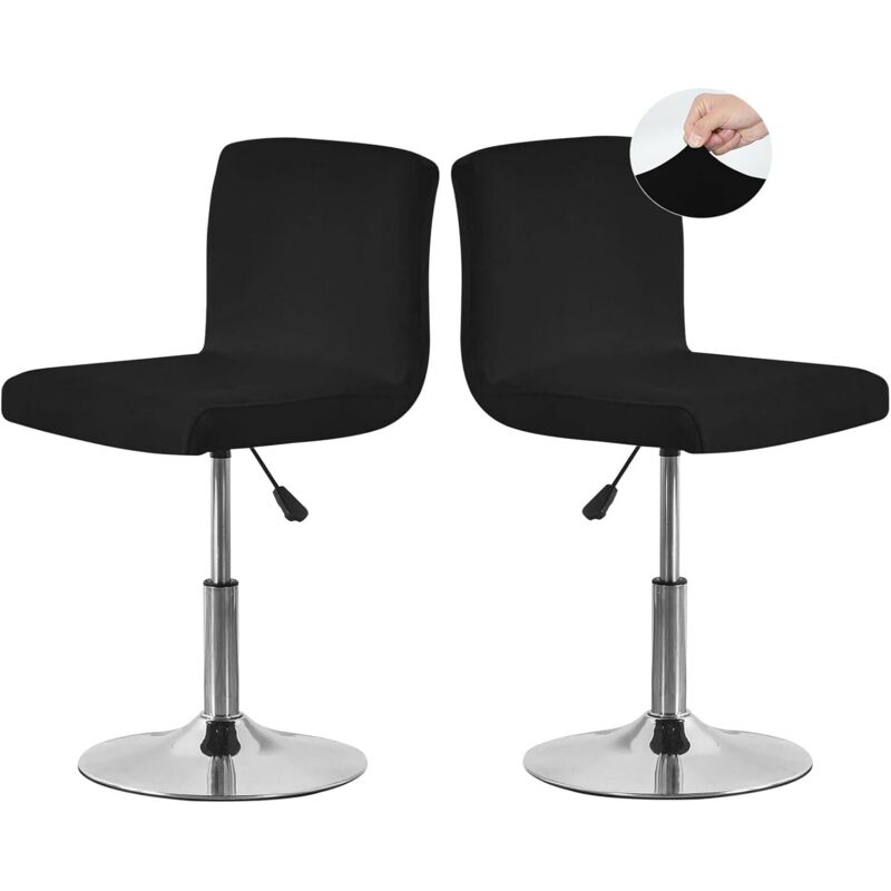 CCYKXA Set of 2 bar stool covers: stretchable covers with backrest for bar chairs