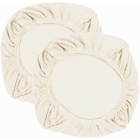 CCYKXA Set of 2 elasticated elastane chair covers - Washable - For office, dining room, bar, and wedding chairs - Beige