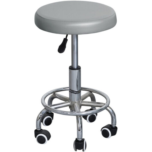 CCYKXA Waterproof round bar stool covers - Polyurethane - For office chairs - For dining room - Round stool, Grey