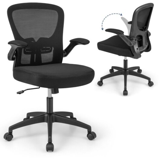 COSTWAY Ergonomic Office Chair Adjustable Swivel Mesh Task Rocking Chair