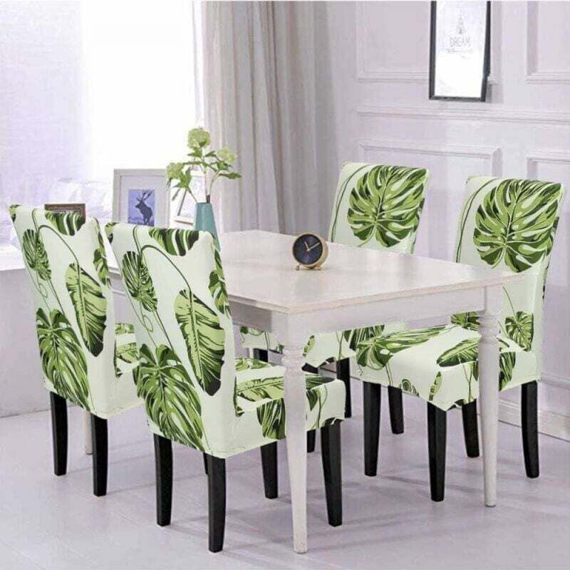 Chair Cover Set (4 Pieces), Universal Chair Slipcovers, Easy to Clean and Durable for Hotels, Homes, Restaurants and Kitchens