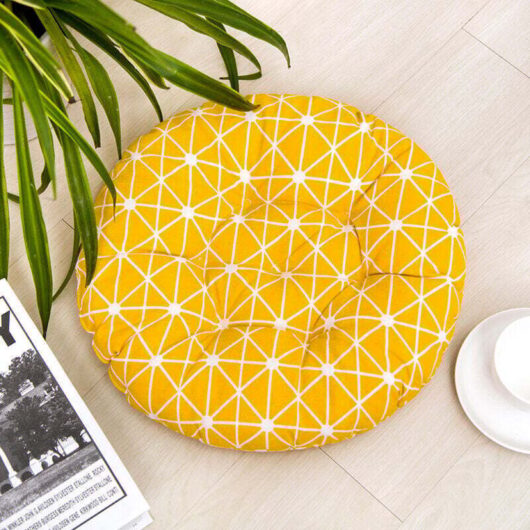 Chair cushion, 1 seat cushion 40x40cm, chair cushions for indoor and outdoor use - garden furniture decoration. (Round, B).