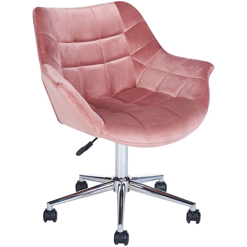 Desk Chair LABELLE Velvet Pink