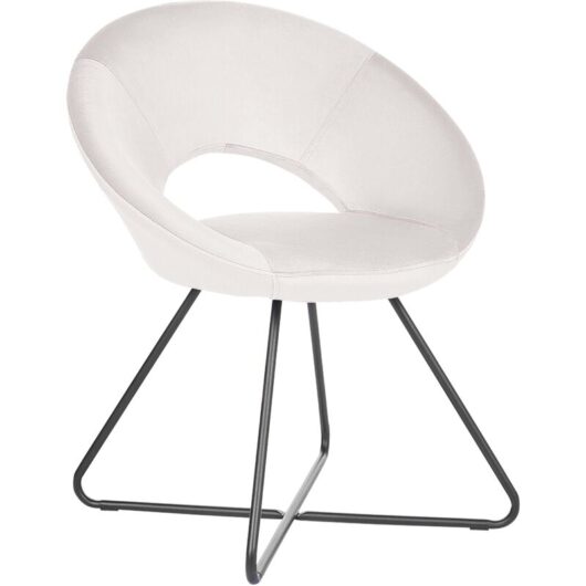 Dining Chair RACHEL Velvet Off-White