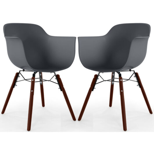 Dining Chair - Scandinavian Design - Dark Wood Legs - Pack of 2 - Nordika