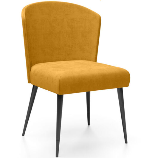Dining Chair - Upholstered in Velvet - Kirna Yellow