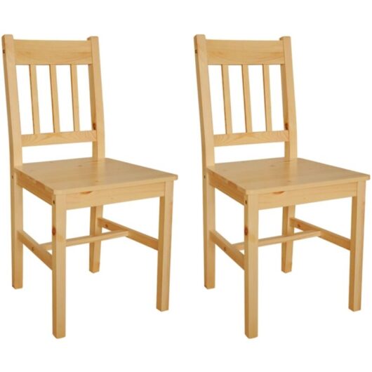 Dining Chairs 2 pcs Pinewood Vidaxl