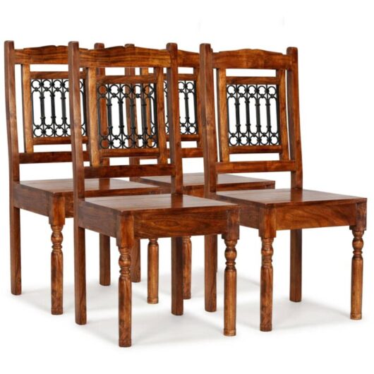 Dining Chairs 4 pcs Solid Wood Classic vidaXL
