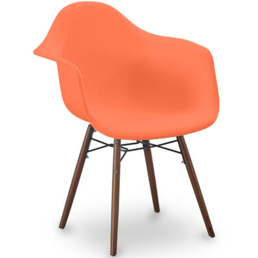 Dining Chairs - Scandinavian Design - Dark Wood Legs - Nordika Orange